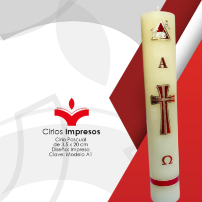 Cirio Pascual de 3.5 x 20 cm Diseño: En Impresión