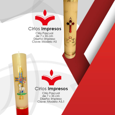 Cirio Pascual de 7 x 35 cm Diseño: En Impresión