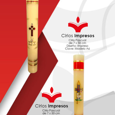 Cirio Pascual de 7 x 50 cm Diseño: En Impresión