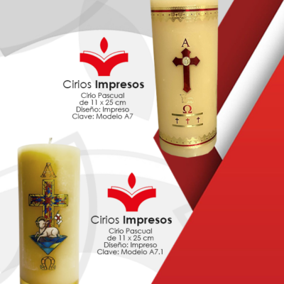 Cirio Pascual de 11 x 25 cm Diseño: En Impresión