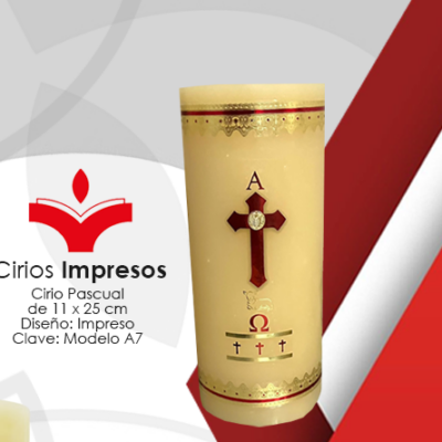 Cirio Pascual de 11 x 25 cm Diseño: En Impresión