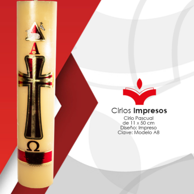 Cirio Pascual de 11 x 50 cm Diseño: En Impresión