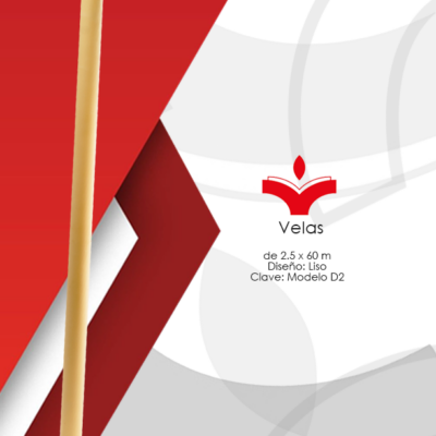 Vela de 2.5 x 60 cm Diseño: Liso