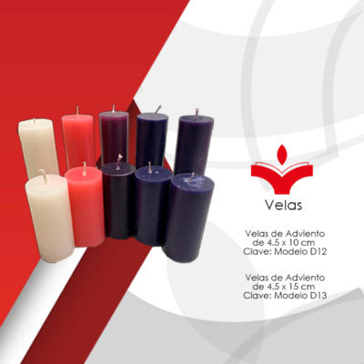 Velas de Adviento 4.5x10 cm