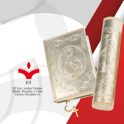 Kit San Judas Tadeo (Biblia, Rosario y Cirio)