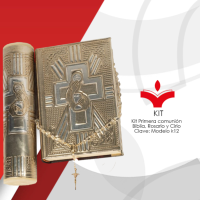 Kit Primera Comunión (Biblia, Rosario y Cirio)