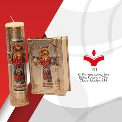 Kit Primera Comunión (Biblia, Rosario y Cirio)
