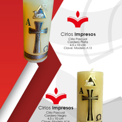 Cirio Pascual Cordero Negro de 4.5 x 10 cm Diseño: En Impresión