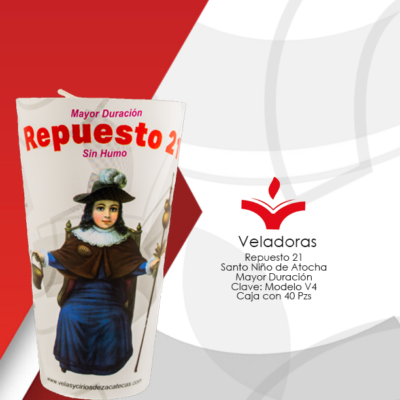 Repuesto 21 Santo Niño de Atocha Mayor Duración Caja con 40 Piezas