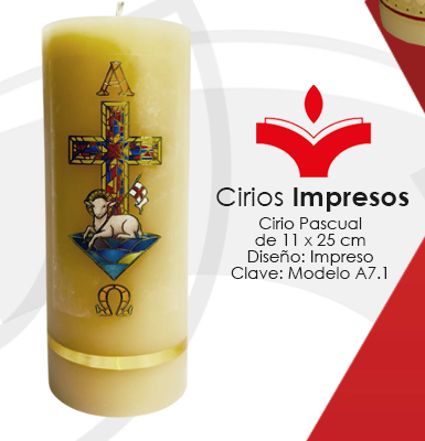 Cirio Pascual de 11 x 25 cm Diseño: En Impresión (copia)